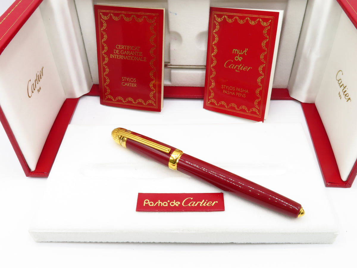 Cartier Pasha Burgundy rollerball pen – Pen Lover Boutique