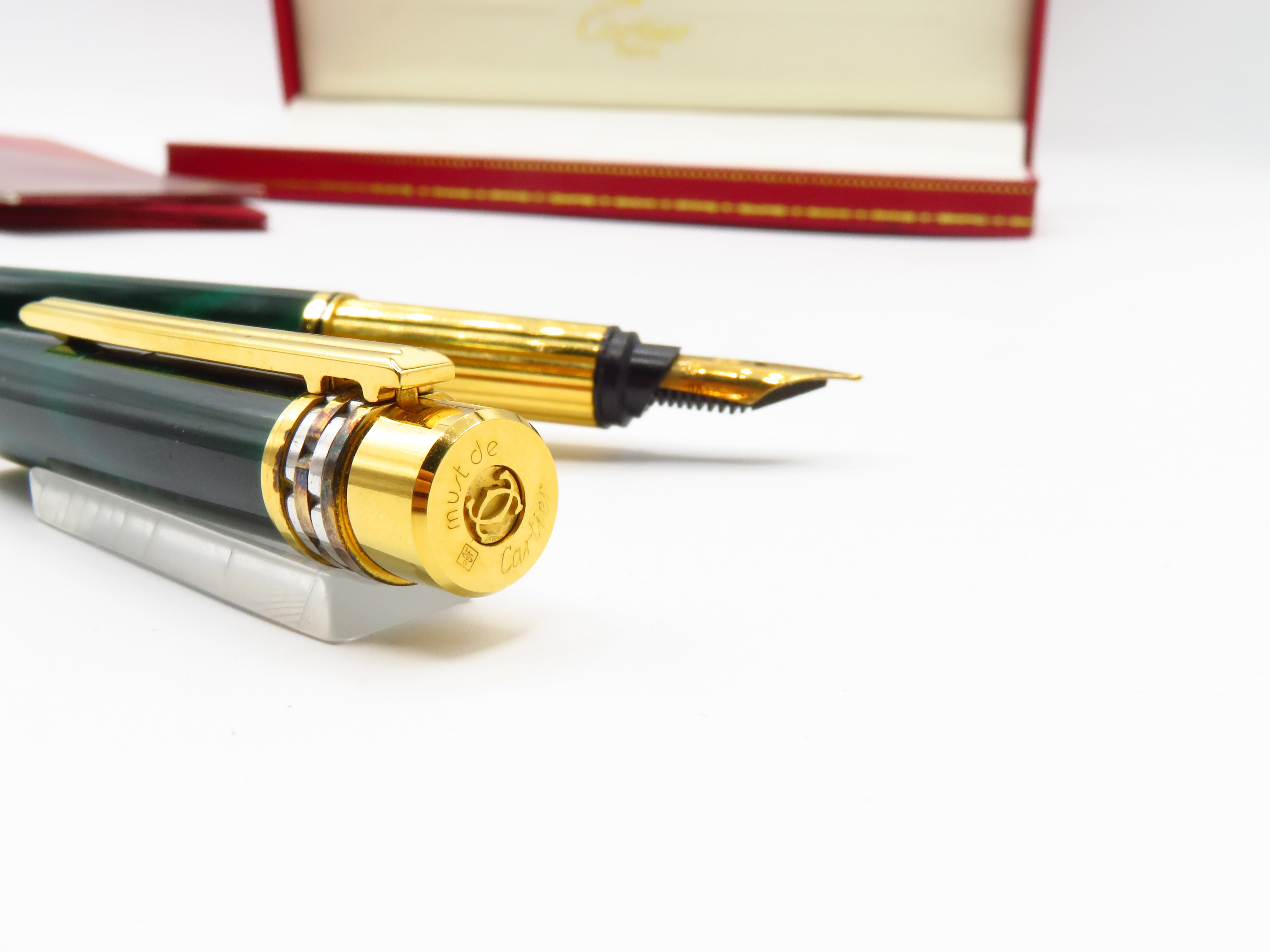 Cartier Trinity Malachite fountain pen – Pen Lover Boutique
