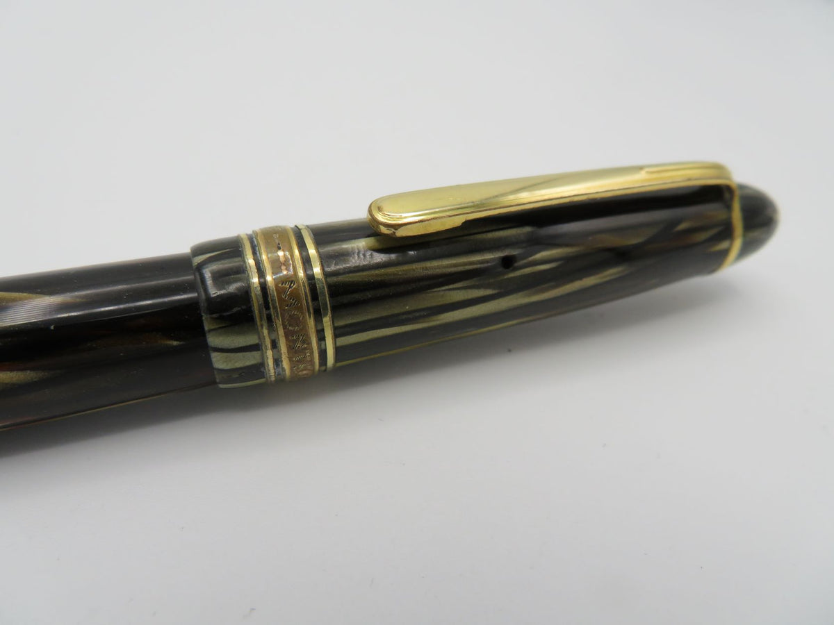 Montblanc vintage 144 green striped Celluloid fountain pen Pen Lover
